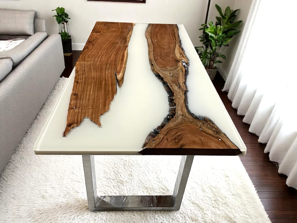 Handmade Waterfall Epoxy Dining Table - Custom To Order 